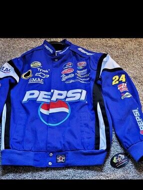 Pepsi Blue and White Racing Bomber Jacket - Pepsi Brand